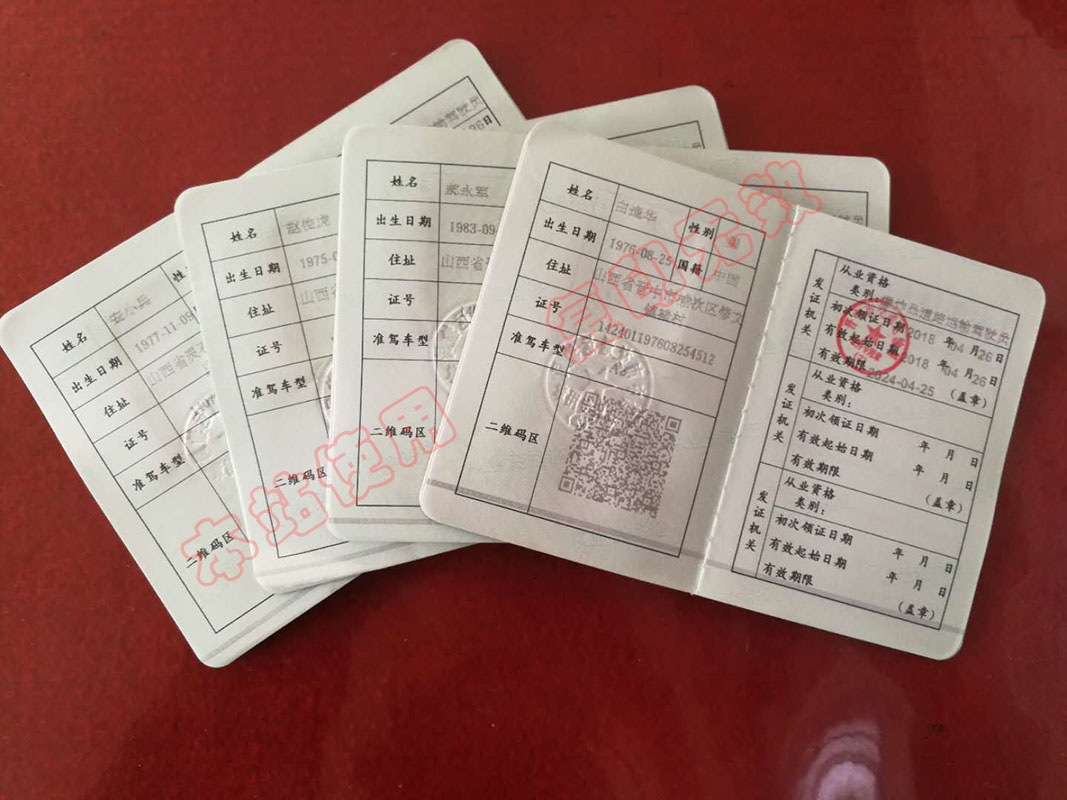 駕駛人員從業資格證A2